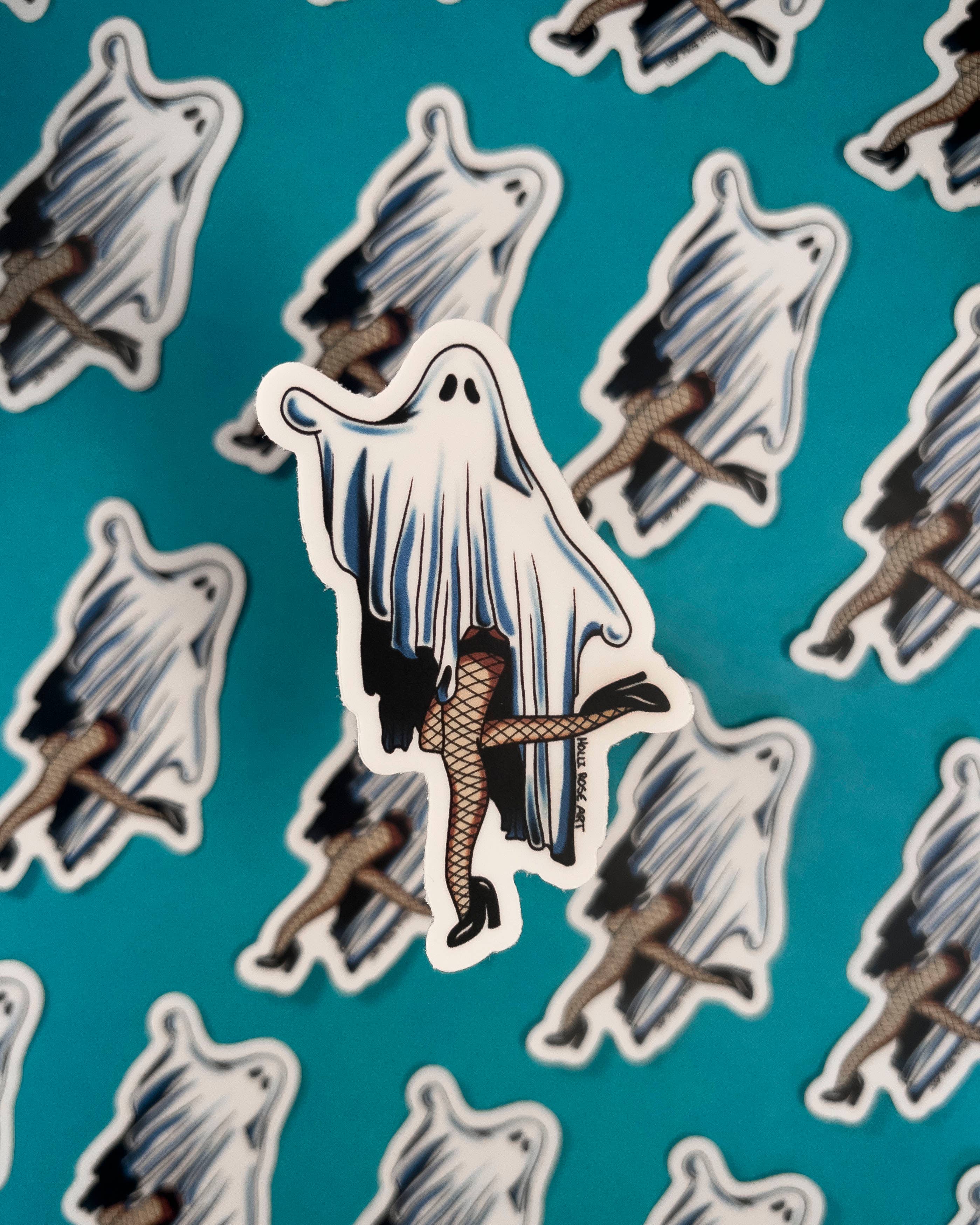 Holli Rose Art - Wholesale Sticker - Pinup Ghost Sticker3