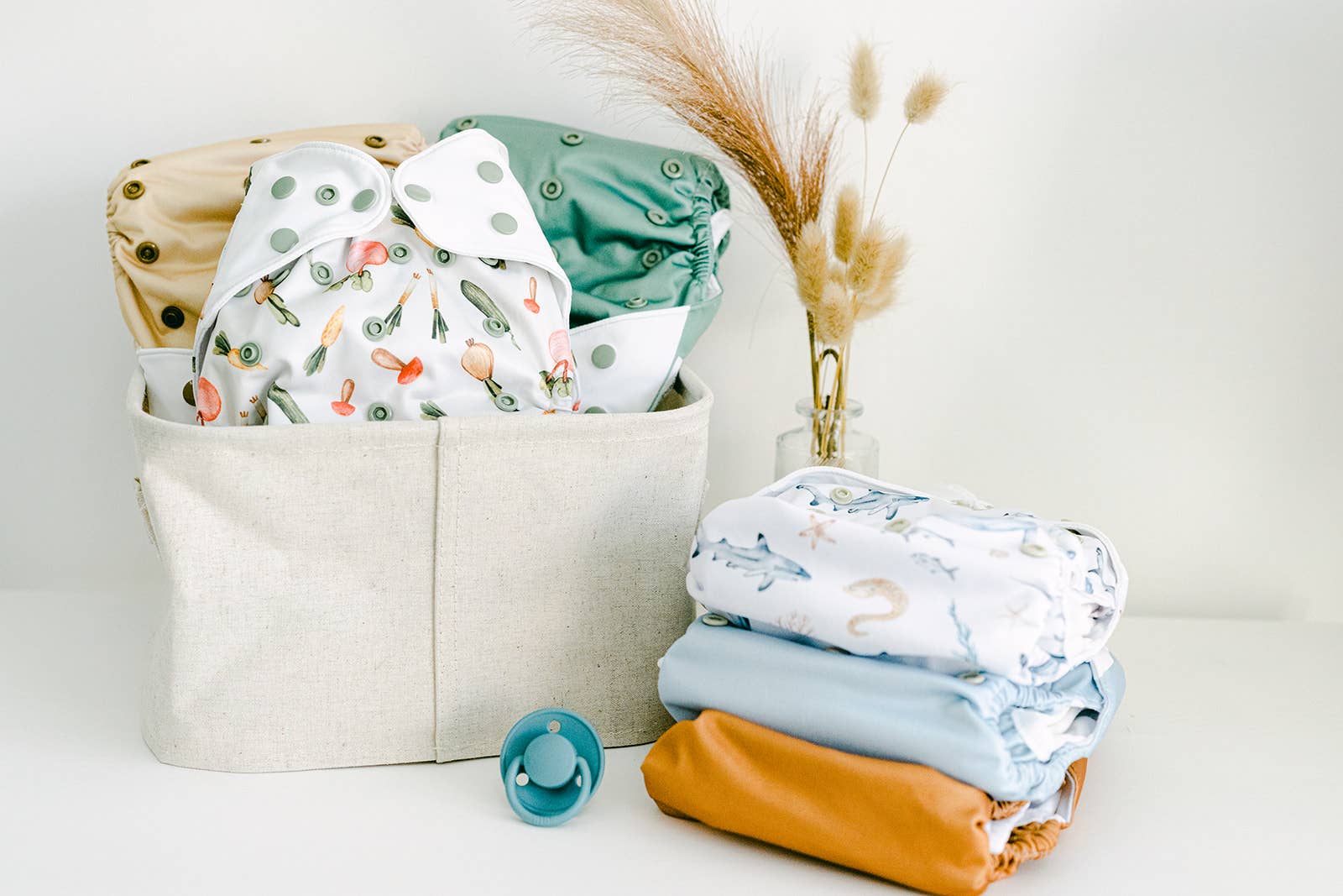 Just Peachy - Wholesale Nappy (cloth) – Baby - Cloth Diapers Nature Collection Single Set -Farmer's Market12