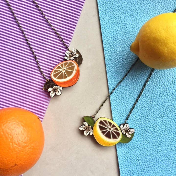 St Clements Oranges or Lemons Necklace for wholesale by Working Clasp