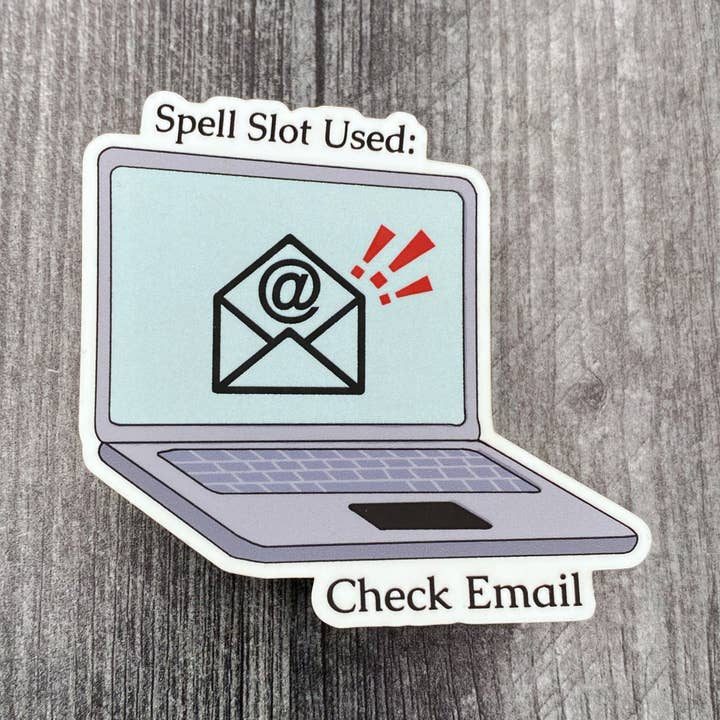 Spell Slot Used: Check Email Sticker for wholesale by Lootbug Lab