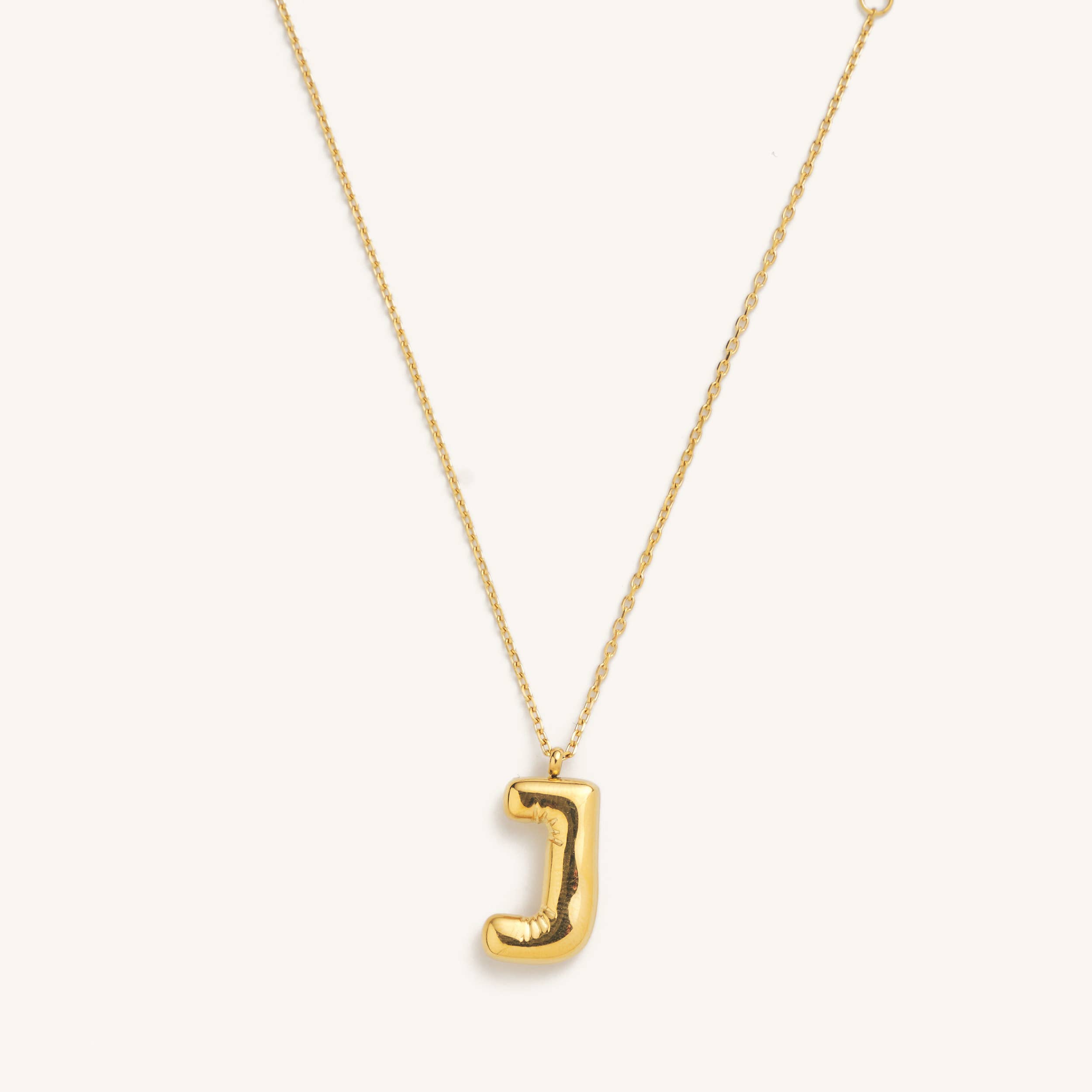 Nikki Smith Designs - Wholesale Pendant/Charm Necklace - Bubble Initial Charm Necklaces- Gold10