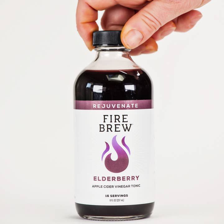 Fire Brew - Wholesale Wellness Juice/Tonic - Elderberry IMMUNE Apple Cider Vinegar Fire Cider - 8 oz2
