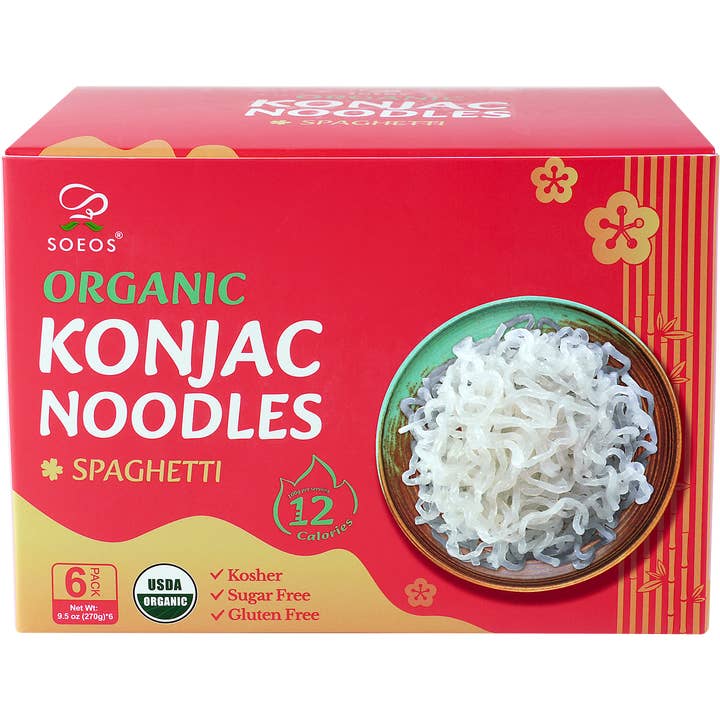 Soeos Organic Konjac Noodles, Spaghetti Style,9.5oz (270g)*6 for wholesale by soeos