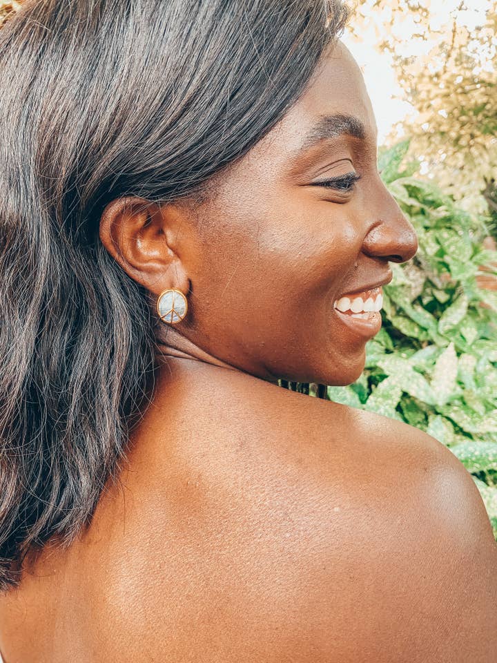 Moonstone Large Stud Earrings for wholesale by Love & Nova