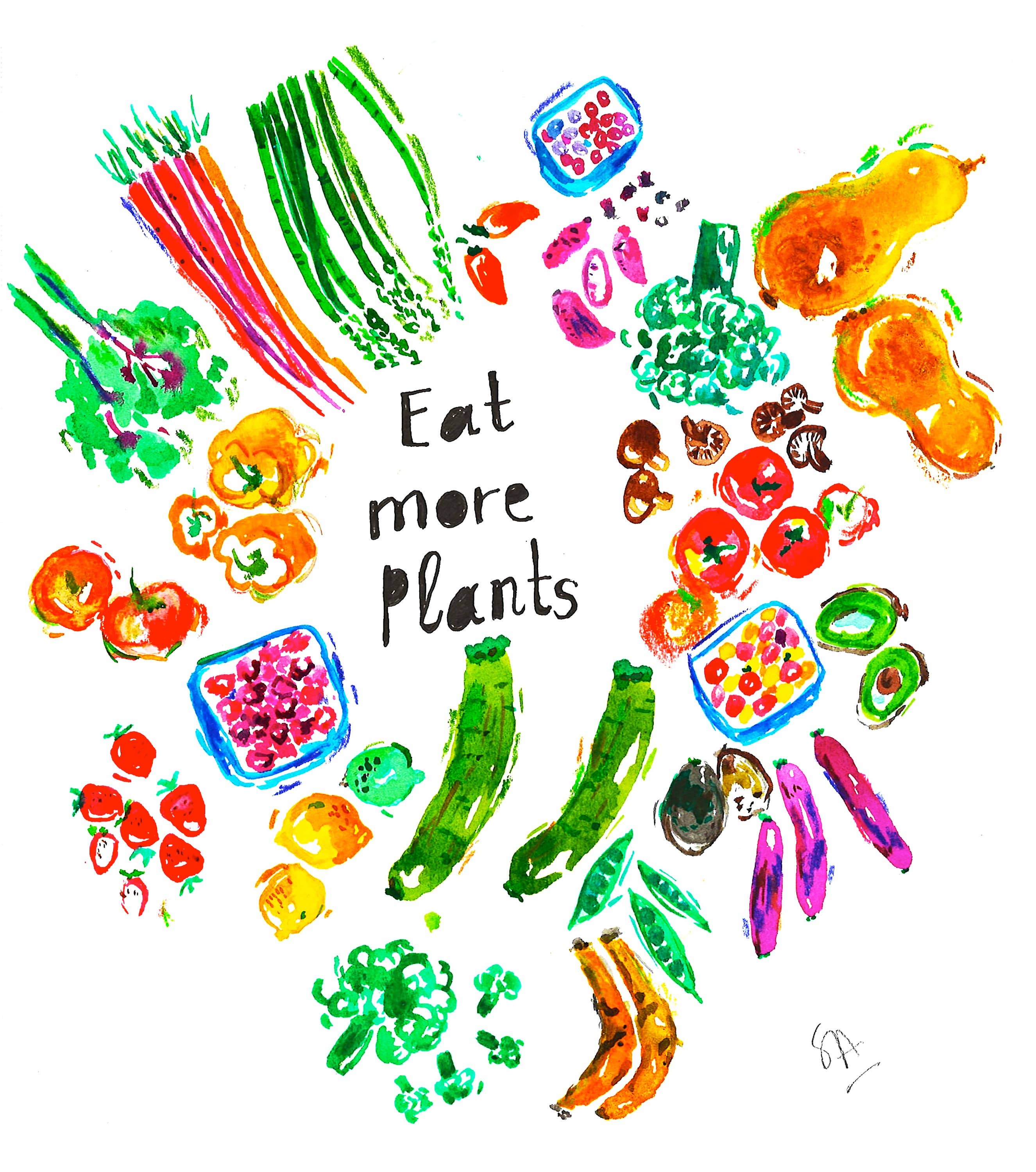 LadooLadoo – Impressão artística por atacado – Imprimir, comer mais planta, arte de parede de cozinha2