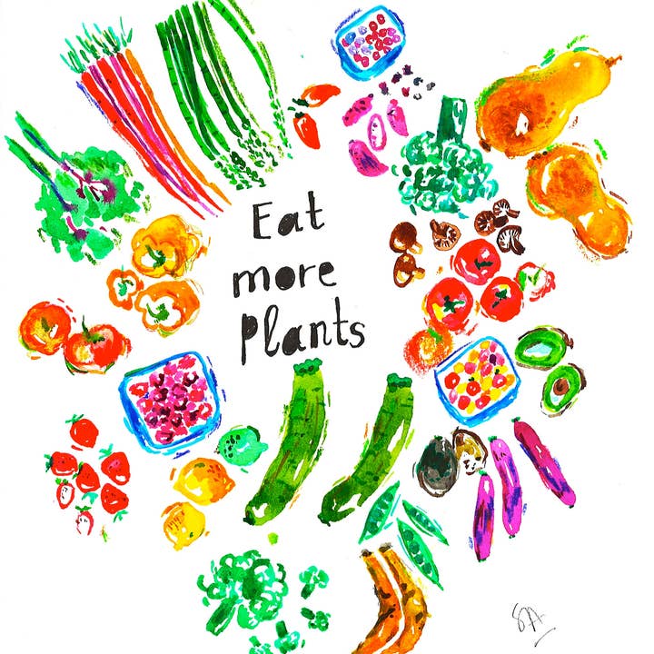 LadooLadoo – Impressão artística por atacado – Imprimir, comer mais planta, arte de parede de cozinha2