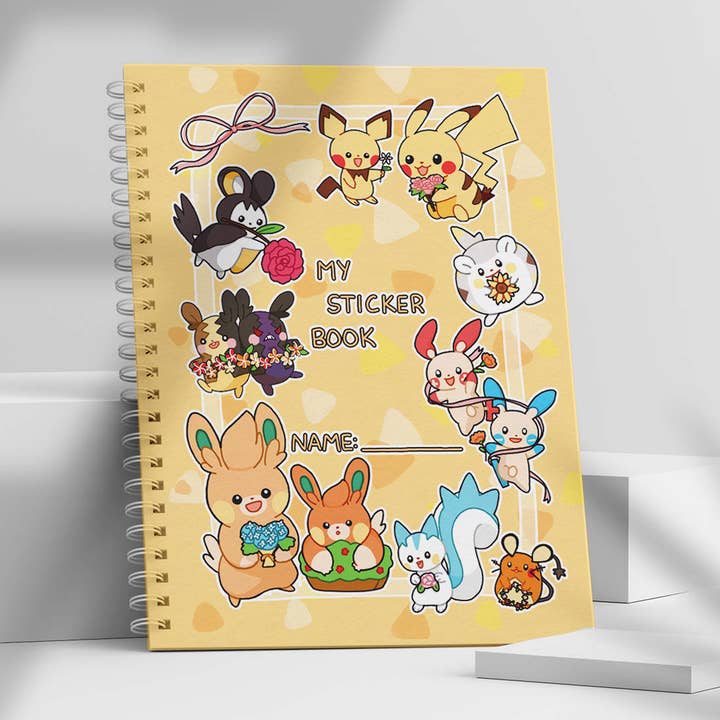 Livre d'autocollants A5 - Pikachu et ses amis pour la vente par OppaboCo