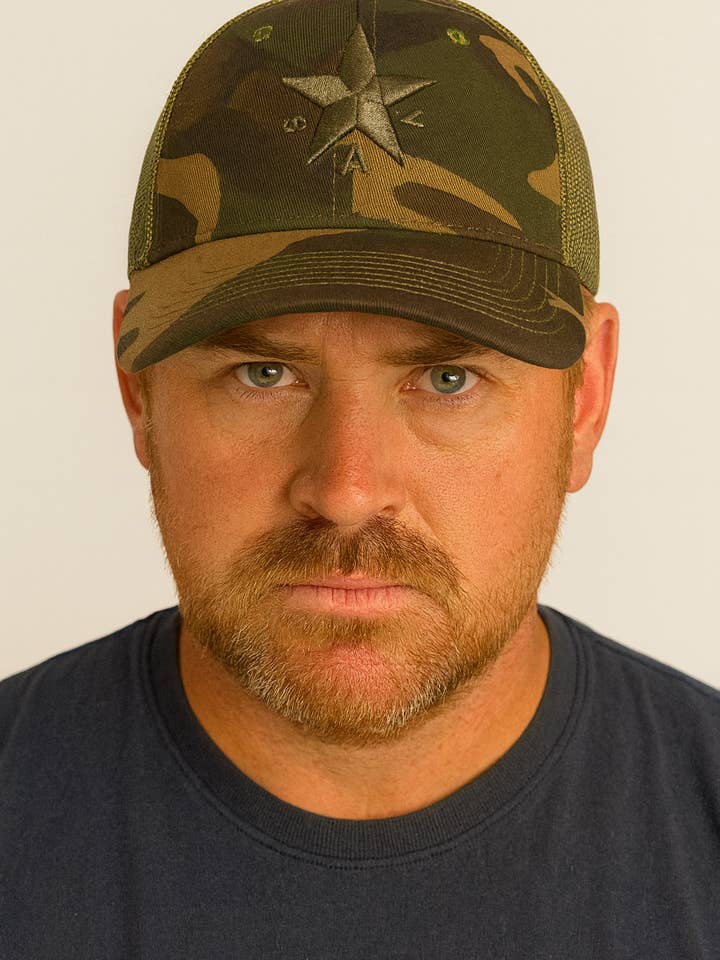 Texas Republic Star - Camo Cap Hat for wholesale by Texas Life Outfitters