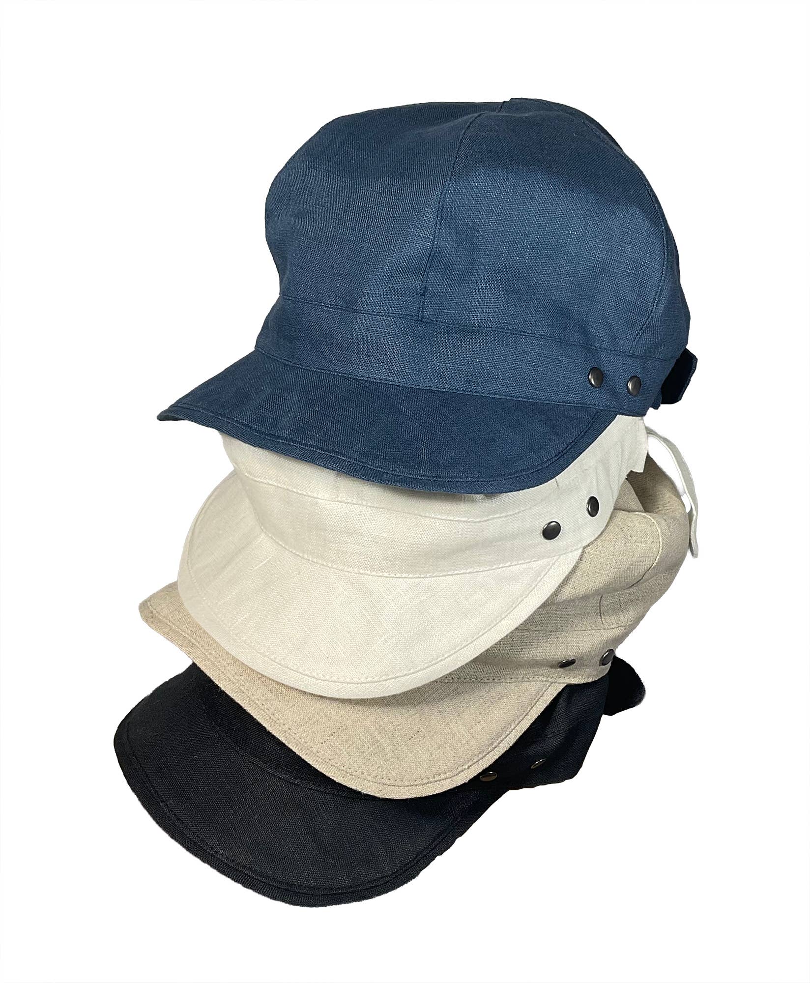 DCP Designs - Wholesale Newsboy/Schoolboy Hat - Women's - Linen Summer Cap, Newsboy style tie, Code HDC-L:7