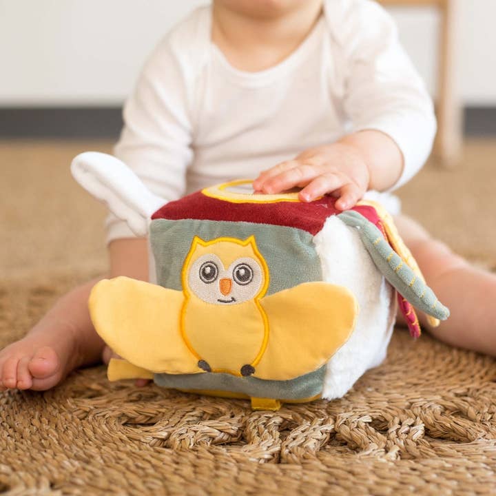 Baby Activity Cube - Owl for wholesale by Trois kilos Sept