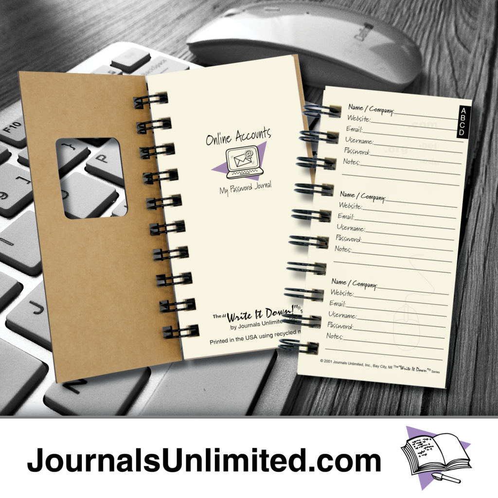 Journals Unlimited - Wholesale Journal/Diary - Mini - Password Journal (Kraft)6
