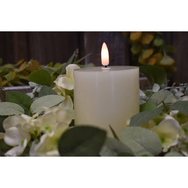 Wholesale Home Decor - Venta al por mayor Vela sin llama - Vela LED con llama realista, cronómetro, color crema, 3 x 5 pulgadas, C
