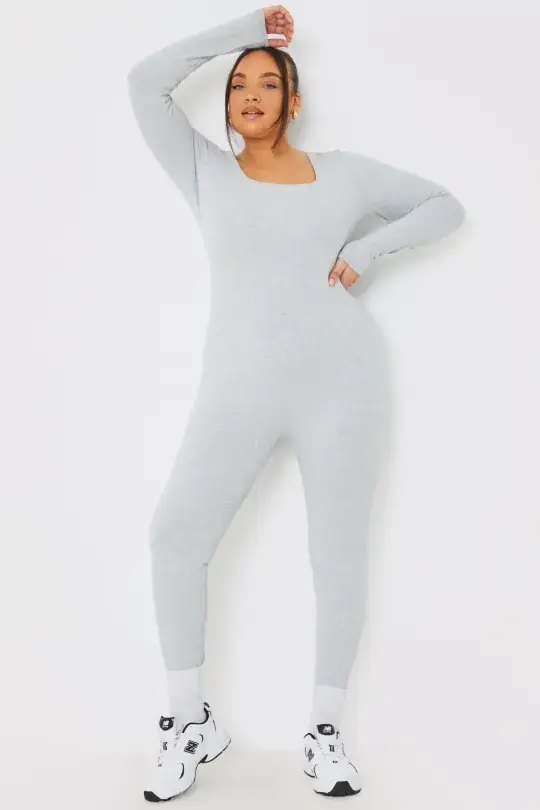 In The Style – wholesale Unitard – Dam – Långärmad Scoop Neck Unitard
4