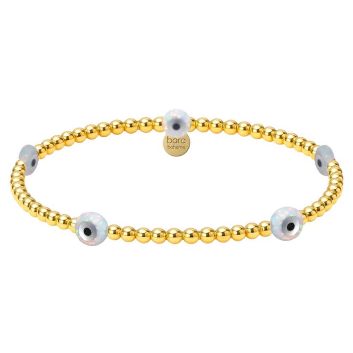 Evil Eye BTY Small | Beaded Opal Bracelet for wholesale by bara boheme