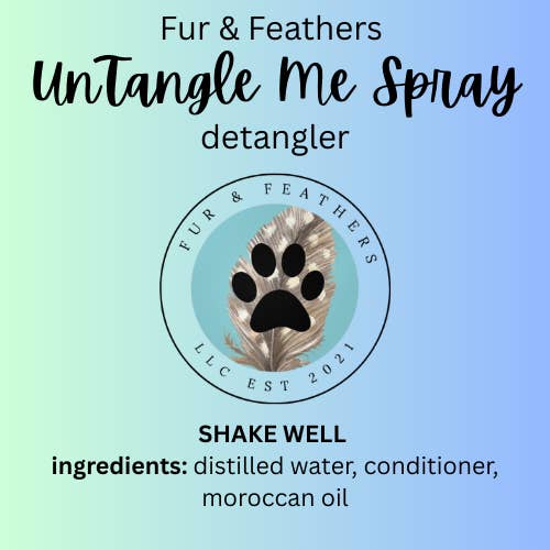 UnTangle Me Spray - Detangler for Dogs for wholesale by Fur & Feathers LLC