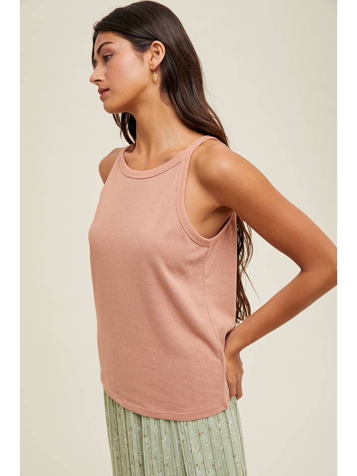 Wishlist Apparel - Wholesale Tank Top - Women's - BASIC HIGH NECK TANK TOP / WL24-95046