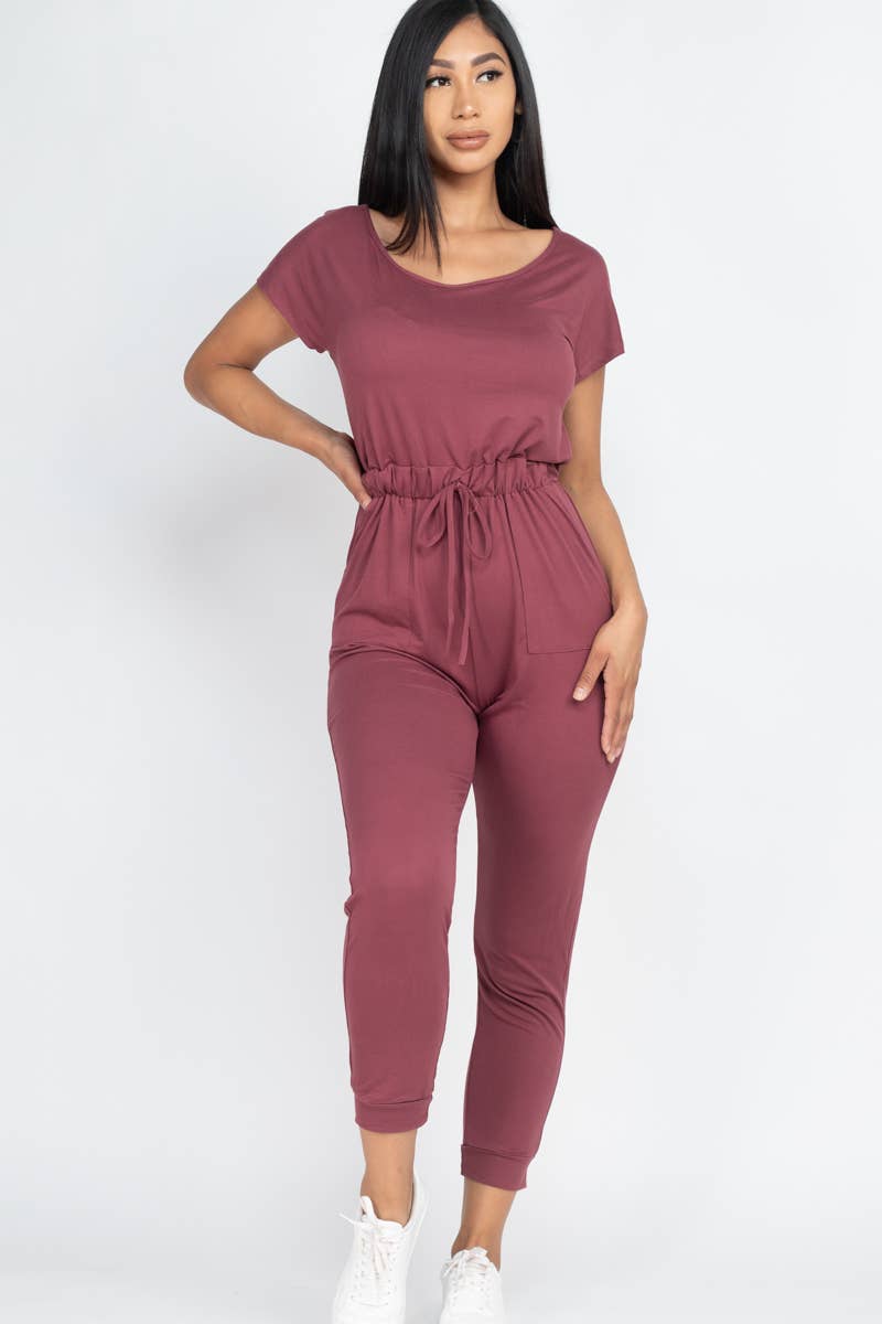 CAPELLA APPAREL – Großhandel Jumpsuit – Damen – Jumpsuit mit zwei Wege-Schultern und Kordelzug7