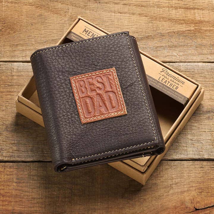 Christian Art Gifts - Wholesale Wallet - Men's - Wallet Leather Brown/Tan Best Dad4