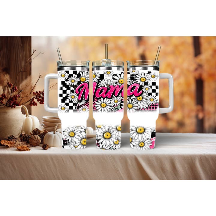 Mama Retro, 40oz Travel Tumbler, Physical Item, Gift Itea for wholesale by Justified Madness1