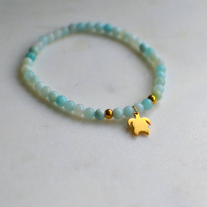 Soothe Amazoniet Goud Armband for wholesale by Beau Accessoires