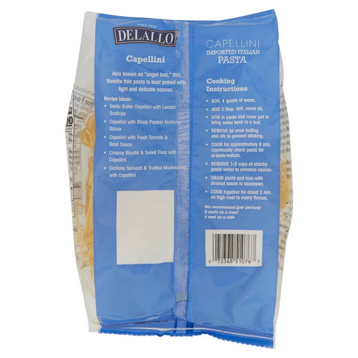 Delallo - Wholesale Pasta - Capellini (Angel Hair Nests)1