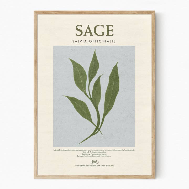 Sage - Herb Print - Kitchen for wholesale by Reign&Hail