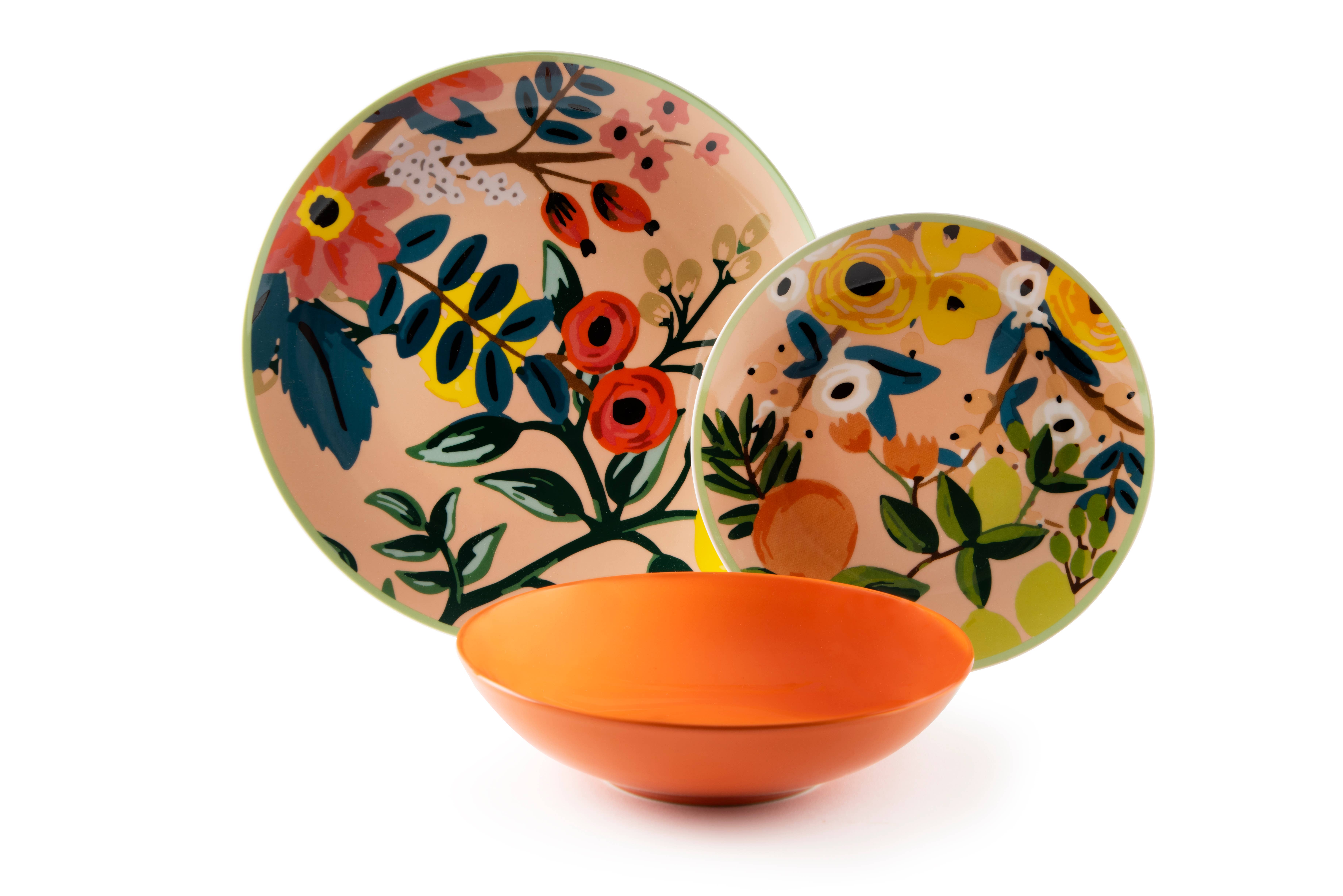multicolour 18-Piece Dinnerware Set Frida Flowers for wholesale on Faire6