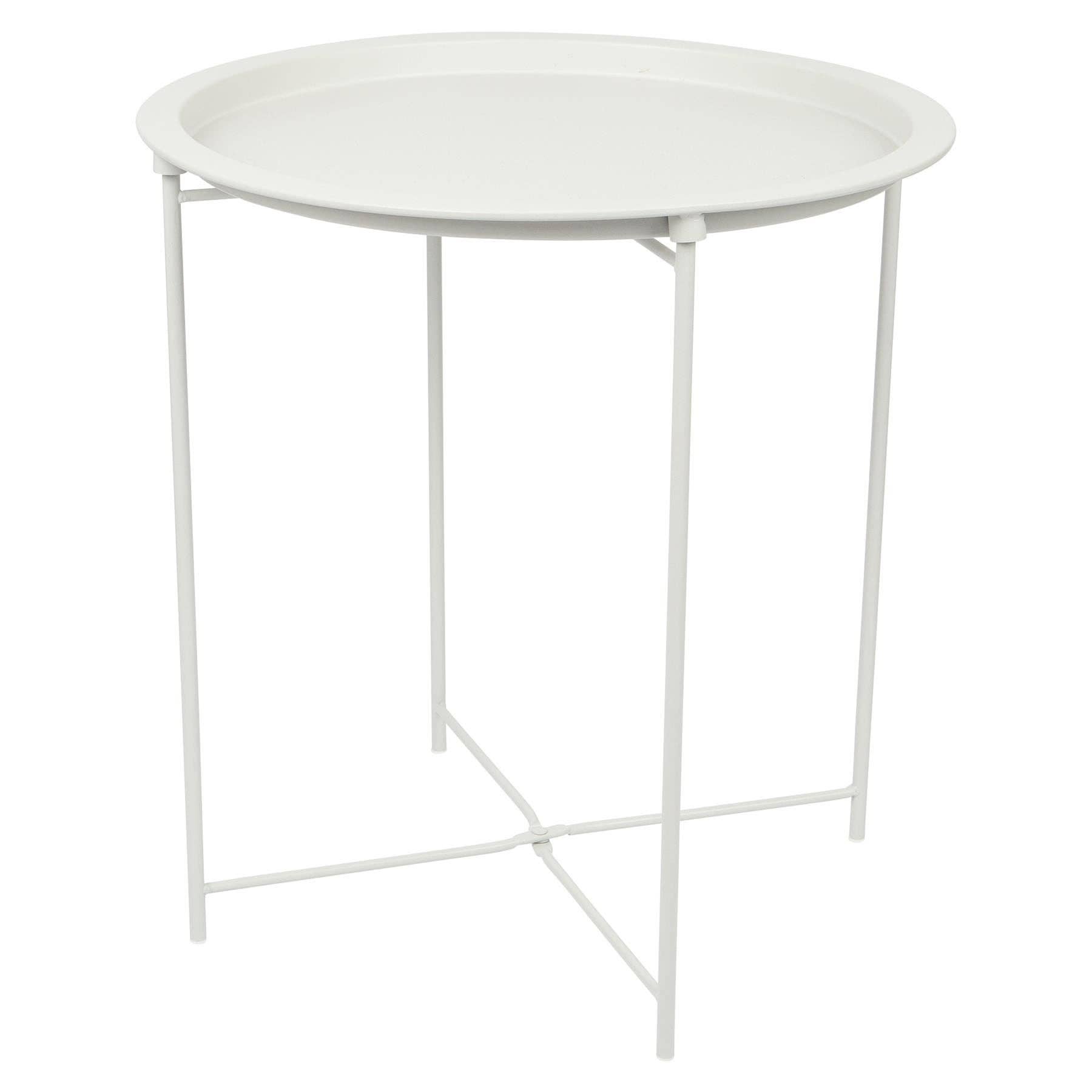 Rinkit Ltd - Wholesale Side Table - Round Steel Tray Table - By Harbour Housewares6