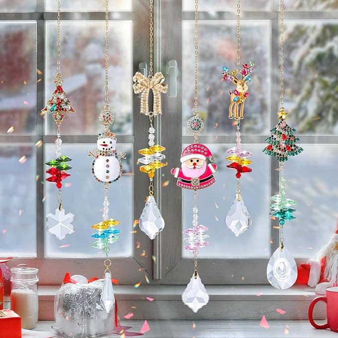 Gg's Gifts & Boutique – wholesale Suncatcher – Christmas Crystal Suncatcher Set – 6 pc1