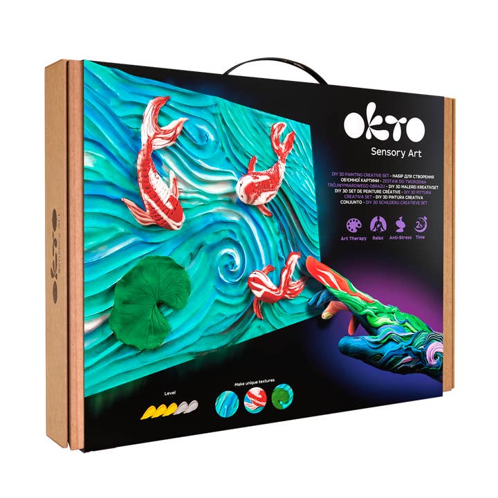 OKTO Arte Sensoriale Dipinto 3D “Carpe Koi” per la vendita all'ingrosso da parte di Fainotoys