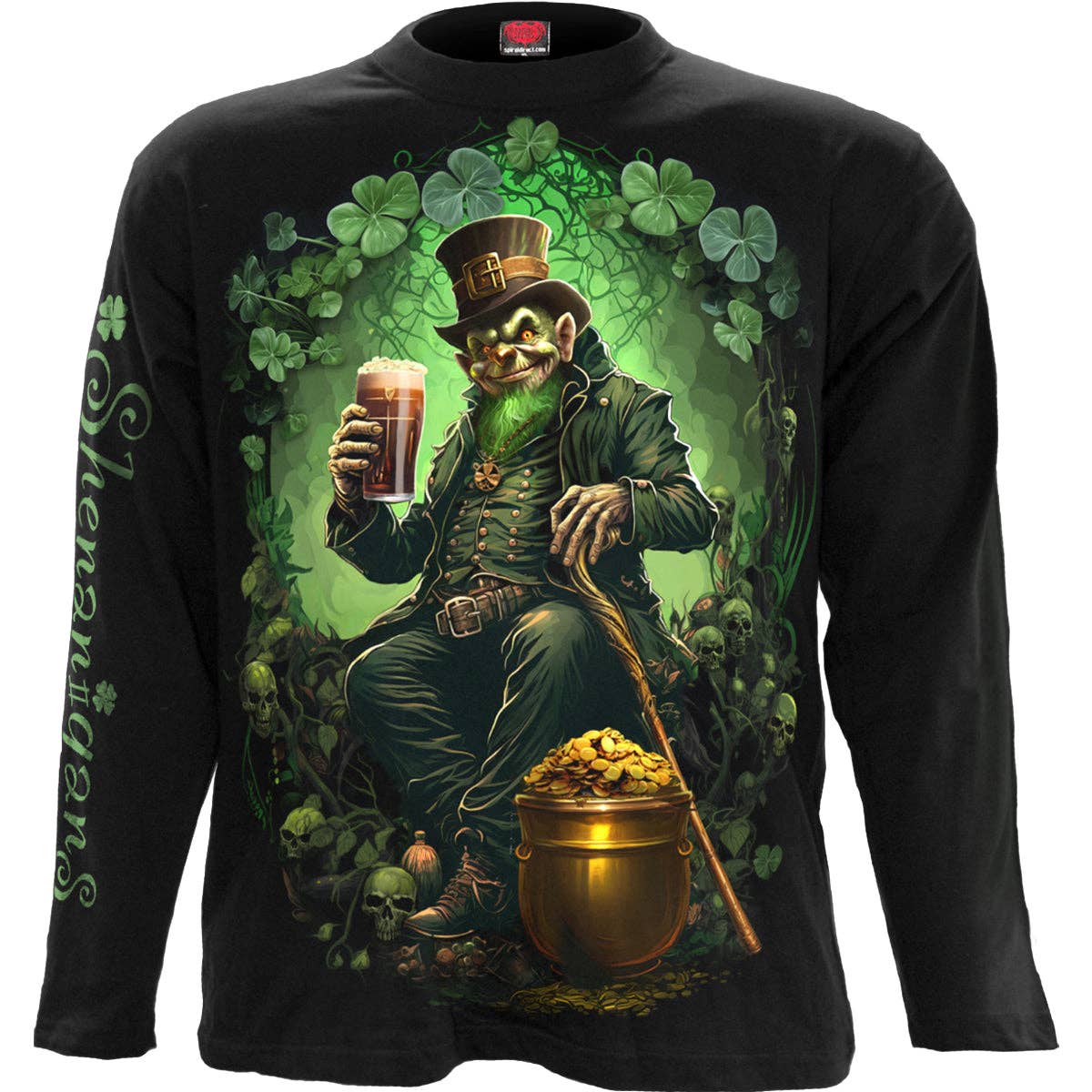 Spiral – wholesale T-shirt (graphic) – unisex – SHENANIGANS - Longsleeve T-Shirt Black0