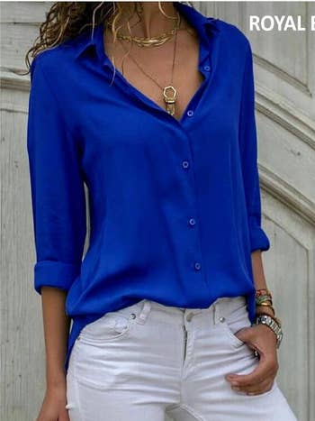 100% Real Silk Polka Dot Button Long Sleeves Shirt /Women Shirt /Blouse /casual /capsule Wardrobe /nonothing Fashion