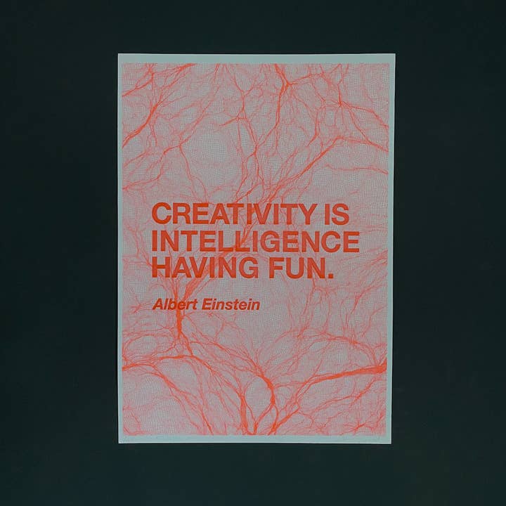 Creativity, A4 Letterpress & Riso Print for wholesale by Little Paper Soul