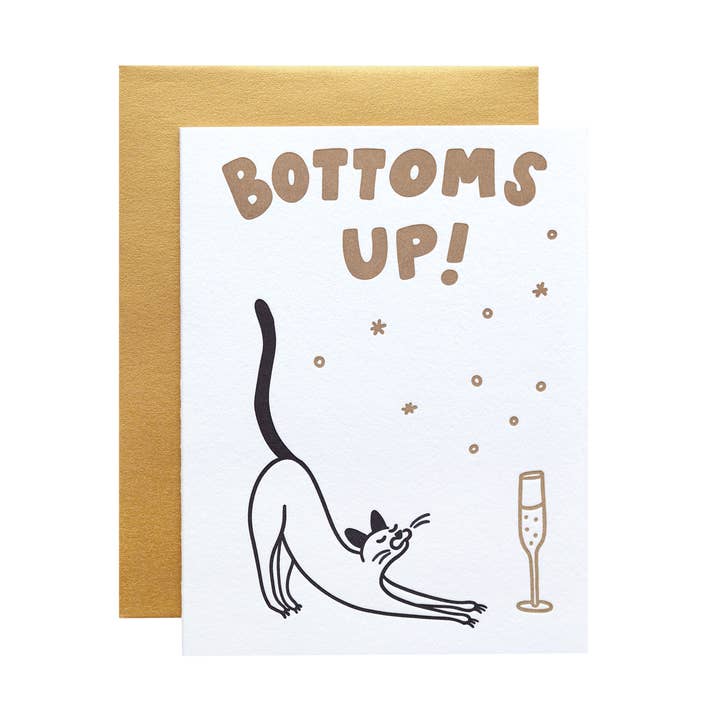 Bottoms Up Greeting Card for wholesale by Ink Paper Crafts