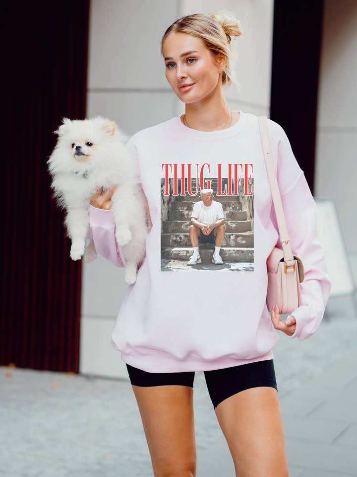 Donald Trump Thug Life MAGA 2024 Republican Sweatshirt for wholesale by Monday Muse