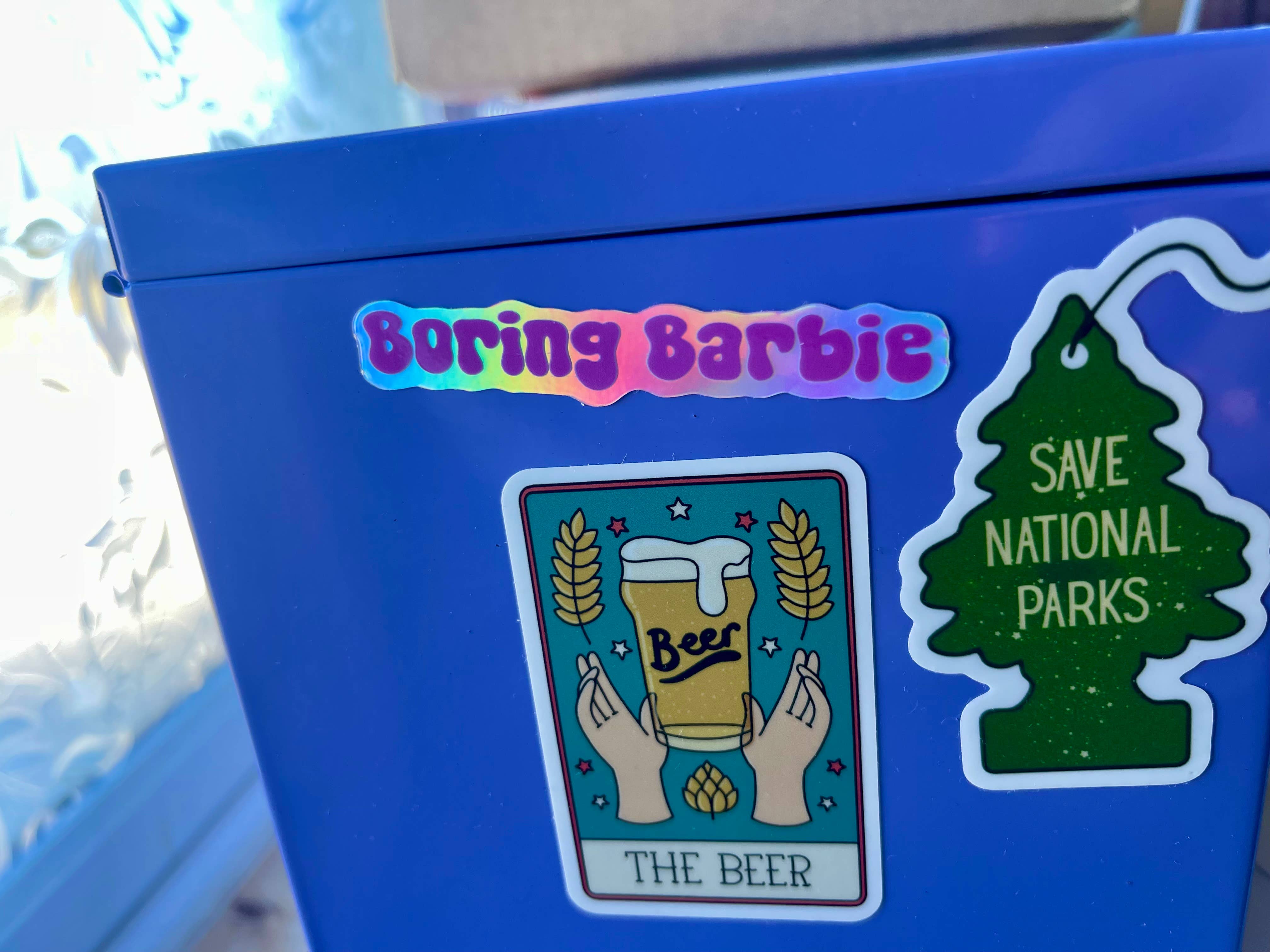 Stickers by Saylor – wholesale Sticker – Boring Barbie Holographic Taylor Swift Lyric Vinyl Sticker3