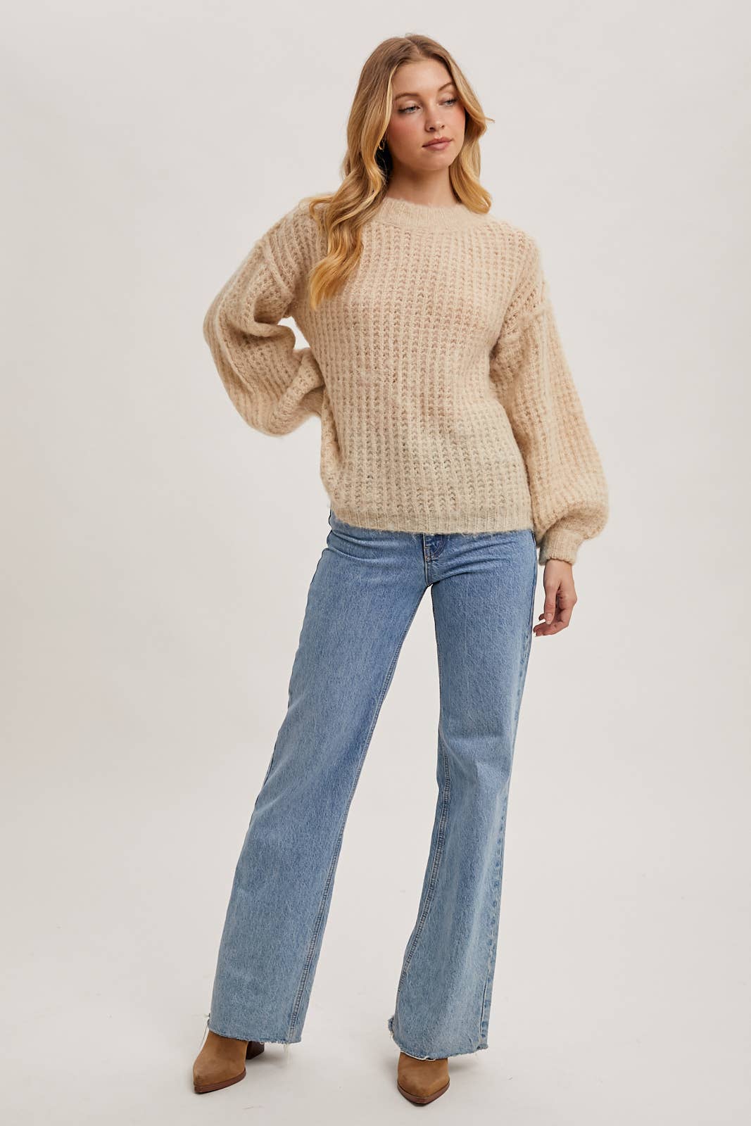 Bluivy – wholesale Pullovertröja - Dam – Oversized tröja i våffelstickning17