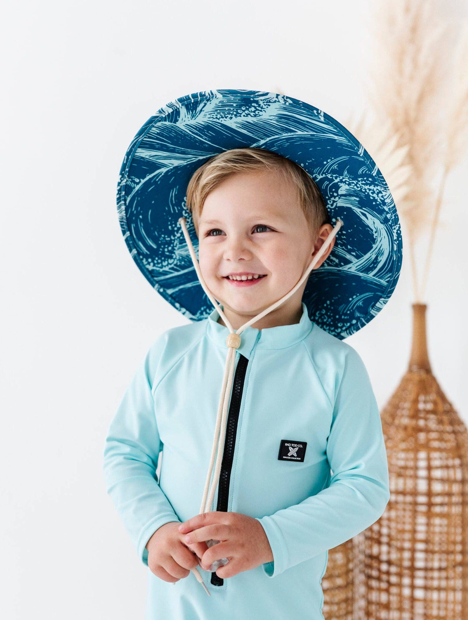 Rad Toddler Co. - Wholesale Sun Hat - Kids - TODDLER STRAW HAT - WAVES4