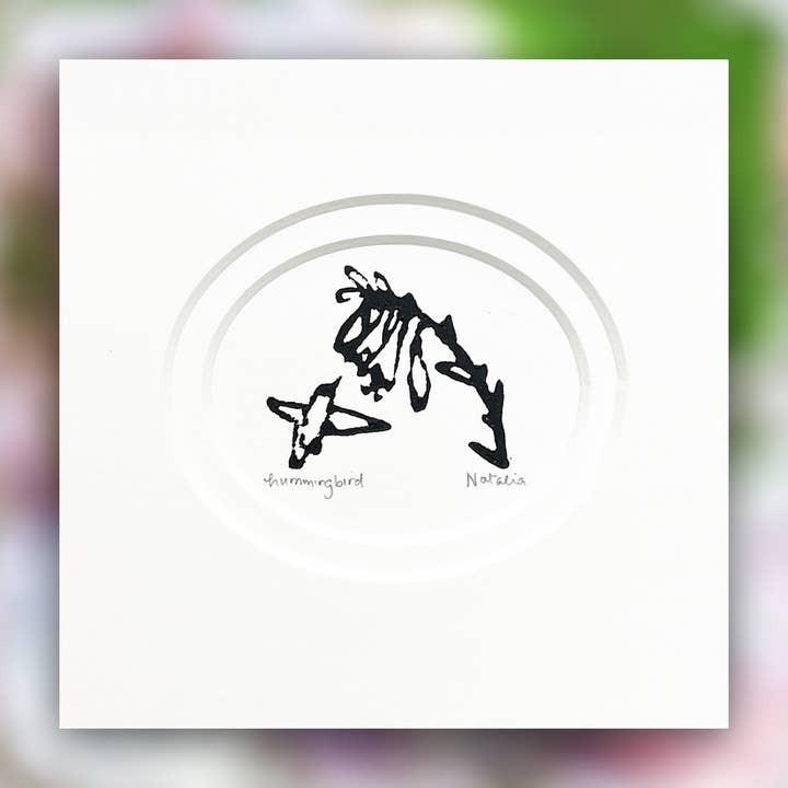 Mini Colibri Impression Originale en Bloc pour la vente par Peninsula Prints