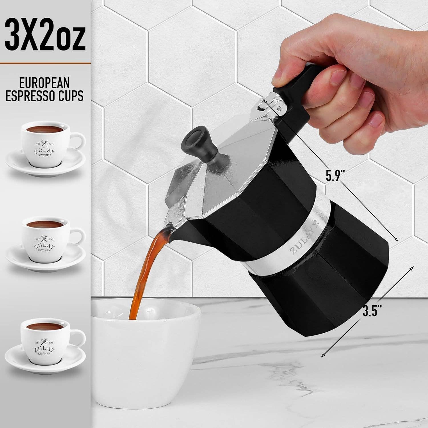 Zulay Kitchen – Großhandel Espressokocher – Moka Pot Espresso - Kubanische Kaffeemaschine14