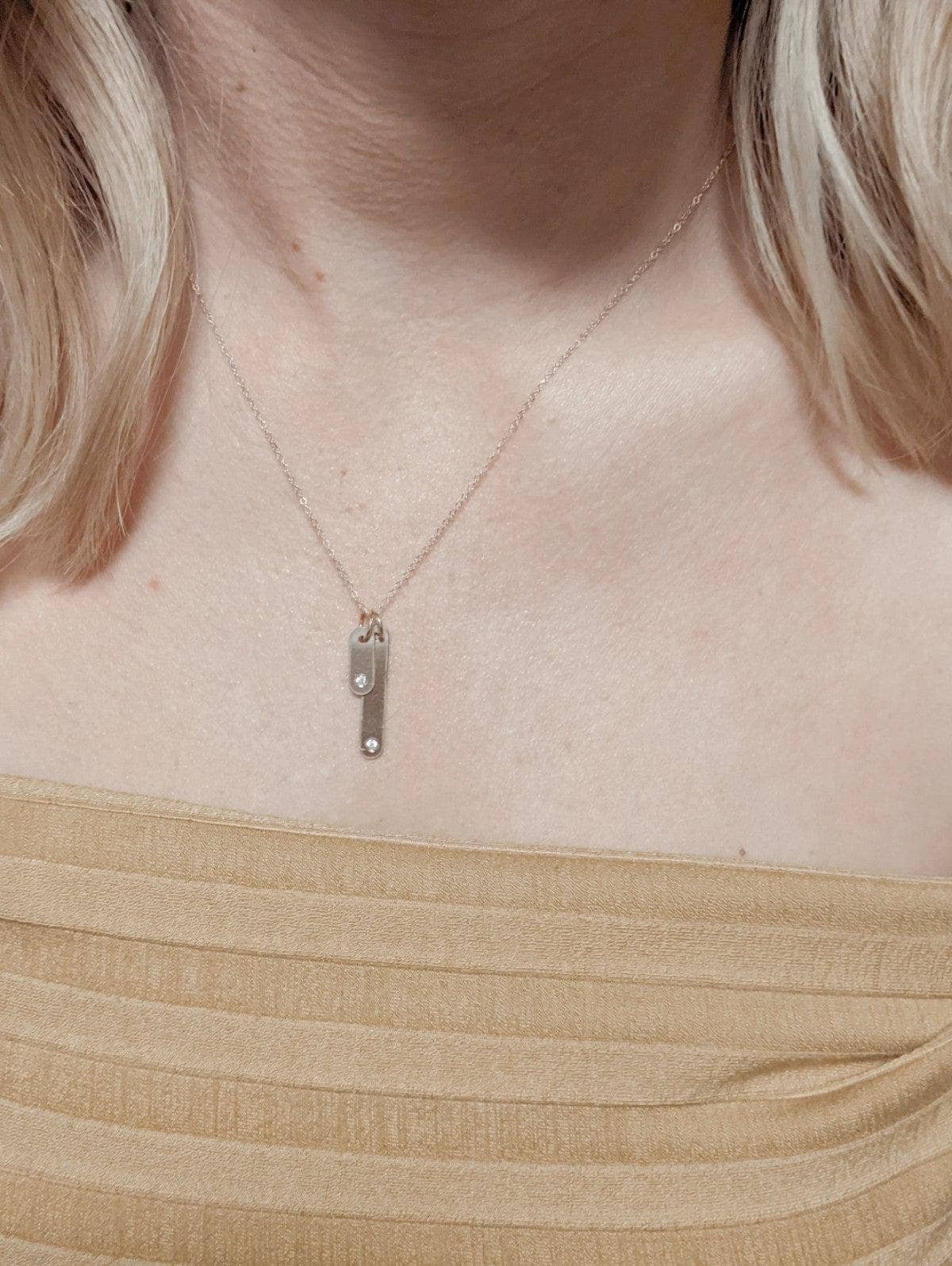 Nashelle Jewelry - Wholesale Individual Charm/Pendant - Diamond Identity Bar - Rounded2