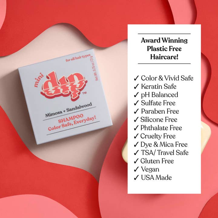 Dip - Wholesale Shampoo Puck/Solid Shampoo - Mini Dip Shampoo Bar: Color Safe, Everyday - Mimosa & Sandalwood6