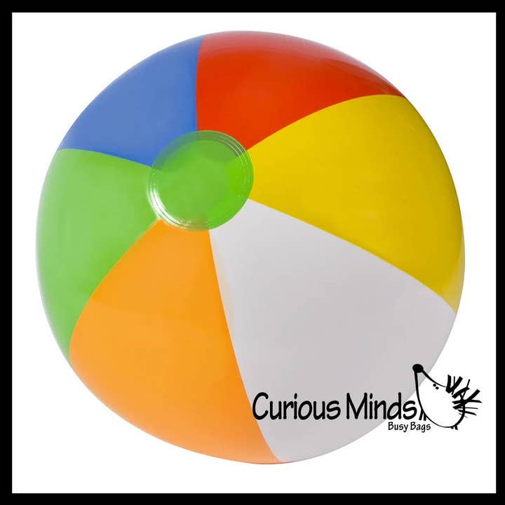 Curious Minds Toys - Wholesale Inflatable Toy - Kids & Baby - Bag 12 Large 20" Beach Ball Fun Lightweight Inflatable Balls2