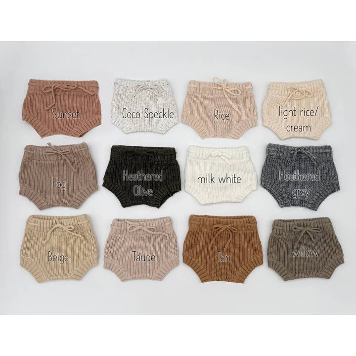 OLIVE & CRADLE - Wholesale Underwear/Diaper Cover - Baby - Chunky Knit Ribbed Bloomer3