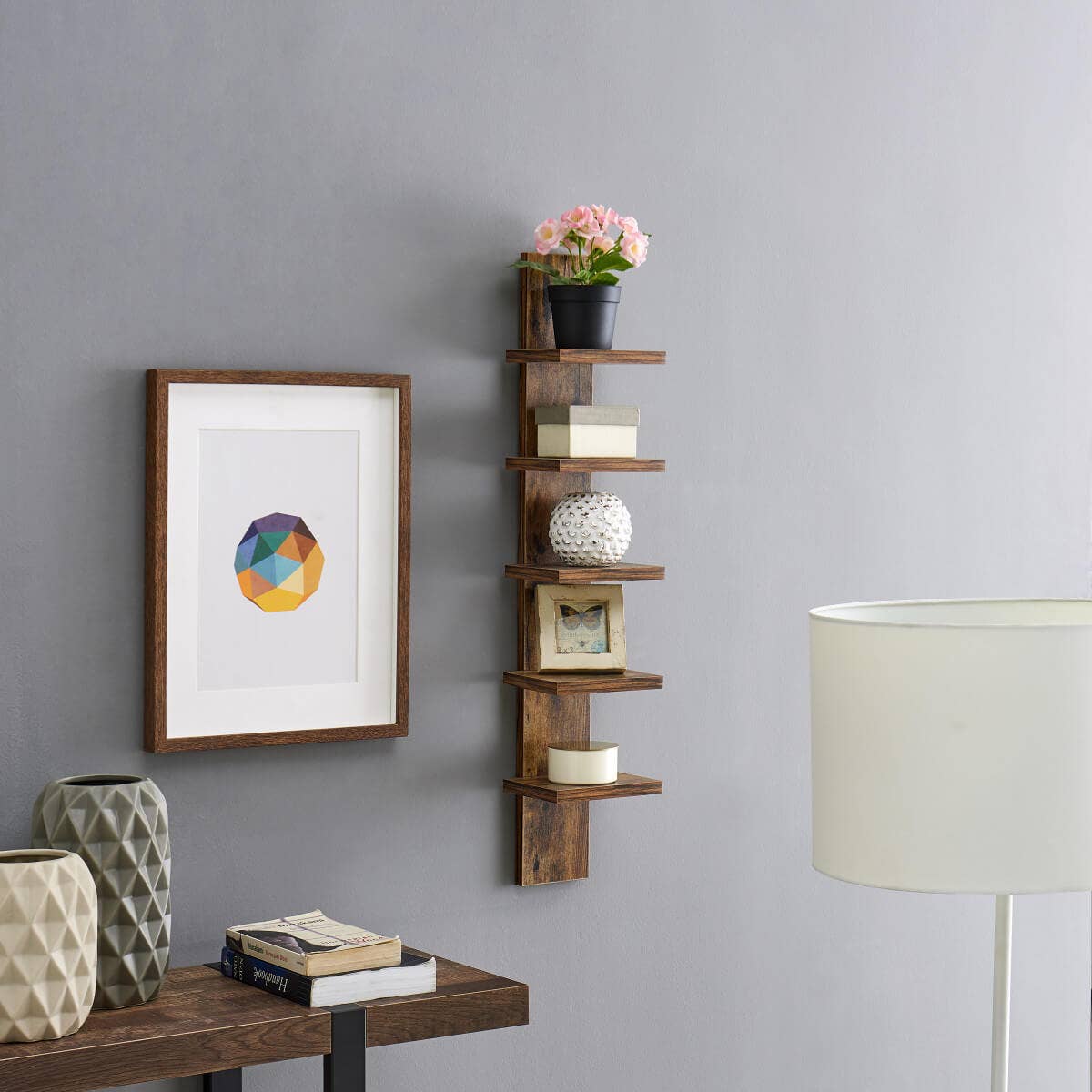Danya B - Wholesale Wall Mounted Shelf - Utility Column 5.5" x 6" x 30" Spine Wall Shelves7