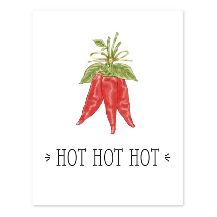 HOT HOT HOT GREETING CARD for wholesale by Donovan Designs