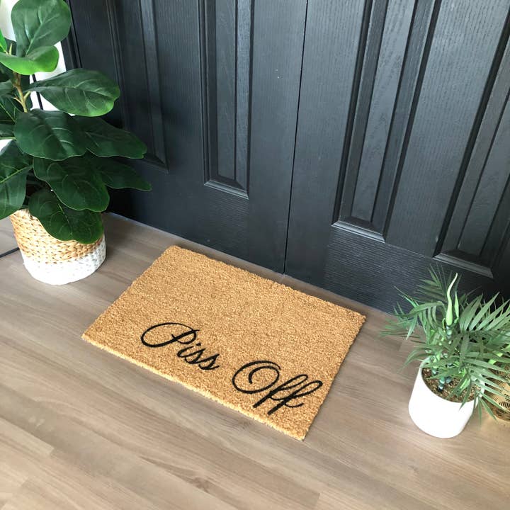 Piss Off - Script for wholesale by Walk All Over Me Doormats