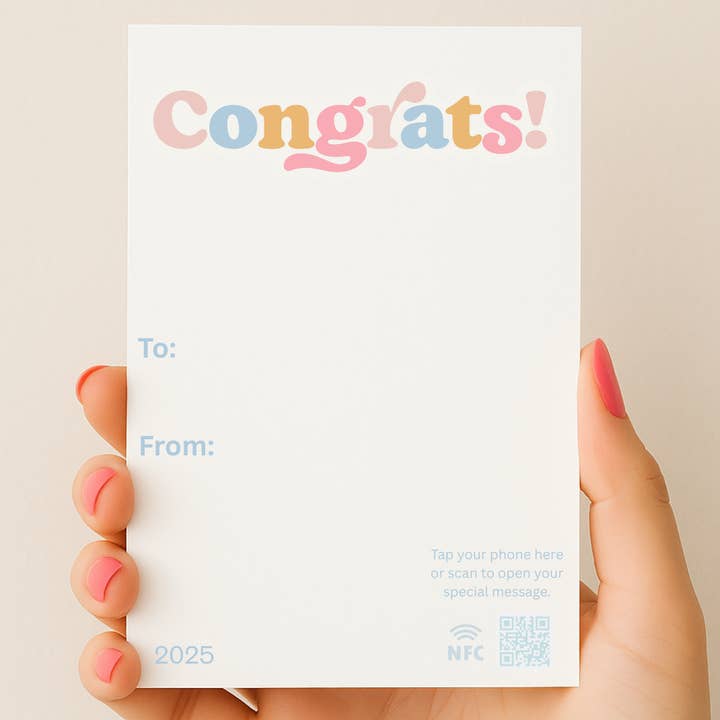 Félicitations ! | Carte de vœux interactive TapSake pour la vente par TapSake