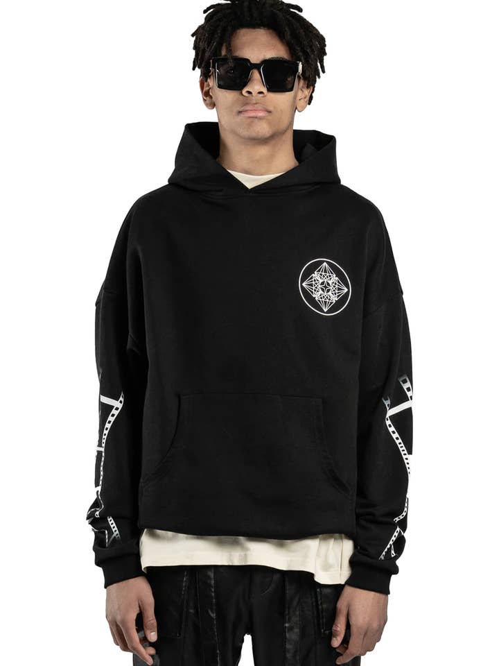 SUDADERA CON CAPUCHA FILM - NEGRO PURO para venta al por mayor de BOMBER CLOTHING