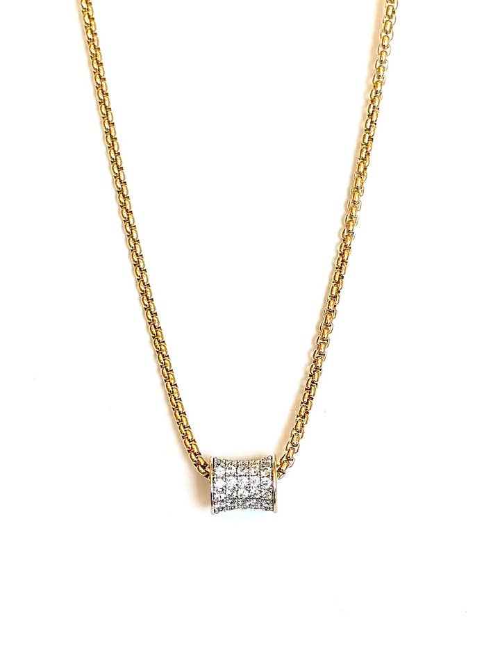 Collana Tubo Pavé per la vendita all'ingrosso da parte di Jennifer Tuton Jewelry